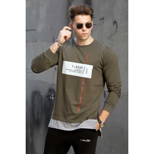 Haki Baskılı Erkek Sweatshirt 2194