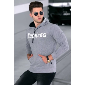 Gri Baskılı Erkek Sweatshirt 4747
