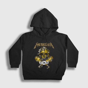 Presmono Unisex Çocuk Siyah XXX Metallica Kapüşonlu Fiyatı 