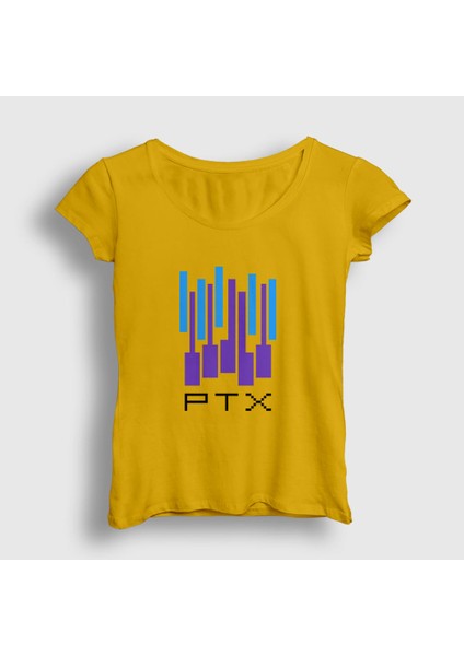 Kadın Sarı Ptx Pentatonix T-Shirt