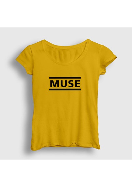 Kadın Sarı Logo Muse T-Shirt