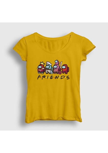 Kadın Sarı Friends Among Us T-Shirt