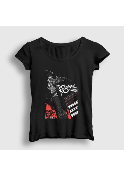 Kadın Siyah One Night My Chemical Romance T-Shirt