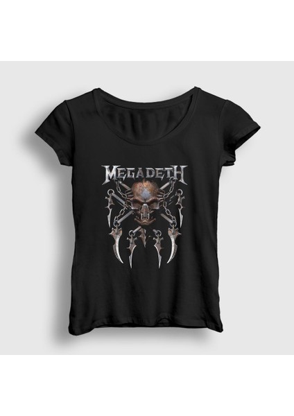 Kadın Siyah Rust Megadeth T-Shirt