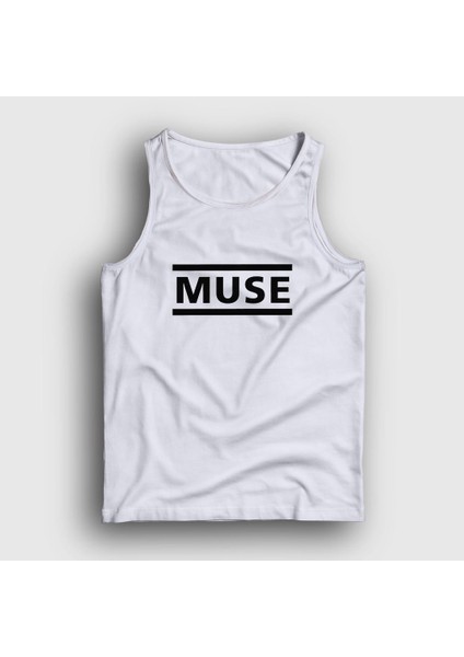 Unisex Beyaz Logo Muse Atlet