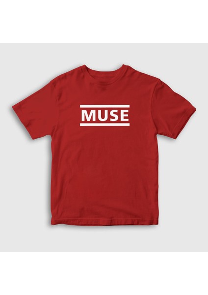 Unisex Çocuk Kırmızı Logo Muse T-Shirt