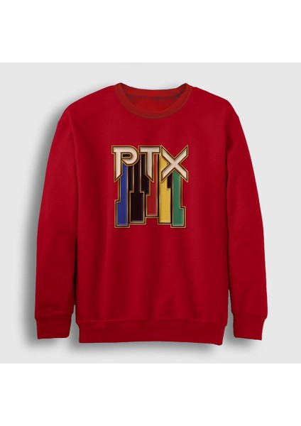 Unisex Kırmızı Vintage Pentatonix Sweatshirt