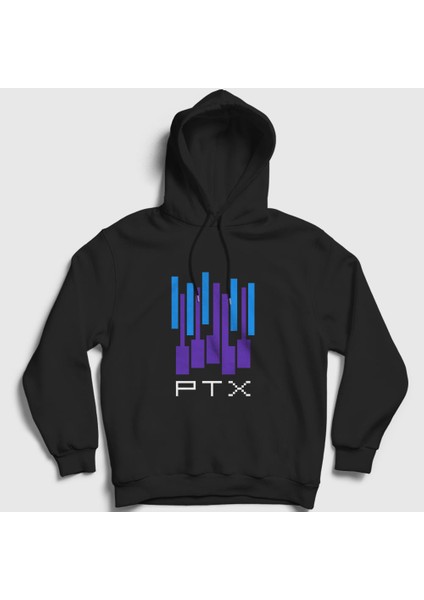 Unisex Siyah Ptx Pentatonix Kapüşonlu Sweatshirt