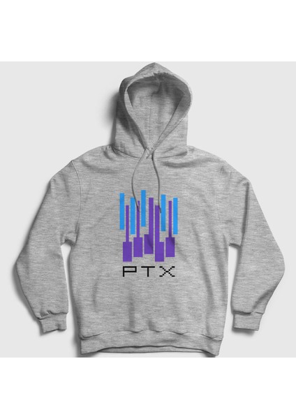 Unisex Gri Ptx Pentatonix Kapüşonlu Sweatshirt