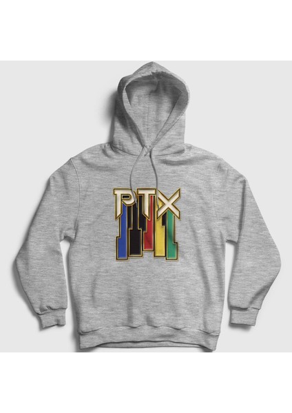 Unisex Gri Vintage Pentatonix Kapüşonlu Sweatshirt
