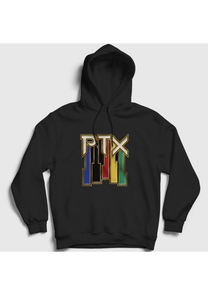 Unisex Siyah Vintage Pentatonix Kapüşonlu Sweatshirt