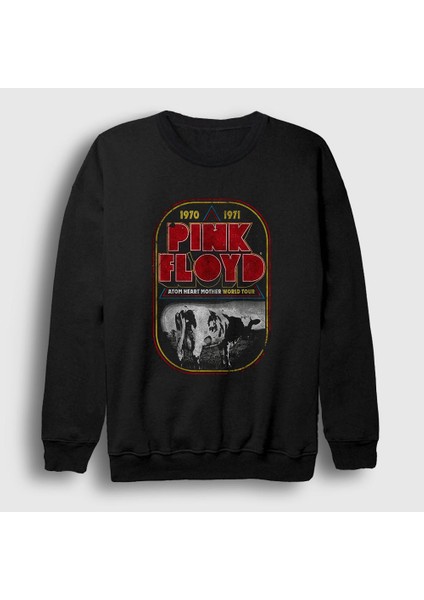 Unisex Siyah Atom Heart Mother Pink Floyd Sweatshirt