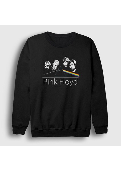 Unisex Siyah Band Pink Floyd Sweatshirt