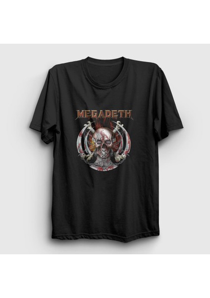 Unisex Siyah Blades Megadeth T-Shirt