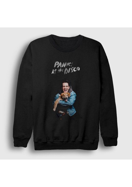 Unisex Siyah Brendon Panic! at the Disco Sweatshirt