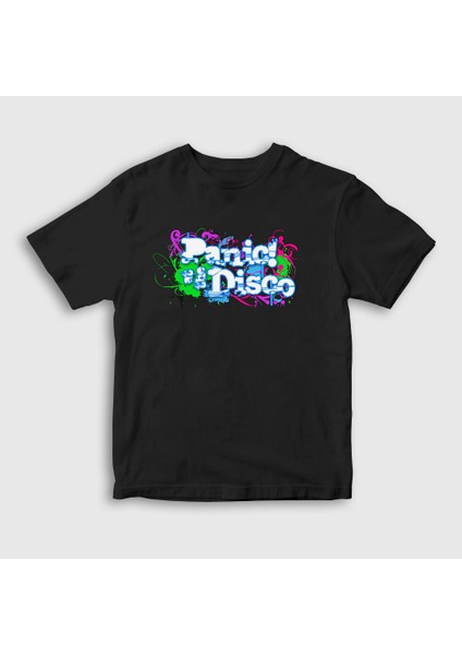 Unisex Çocuk Siyah Decor Panic! at the Disco T-Shirt
