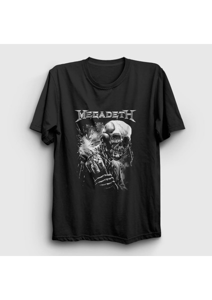 Unisex Siyah Dynamite Megadeth T-Shirt