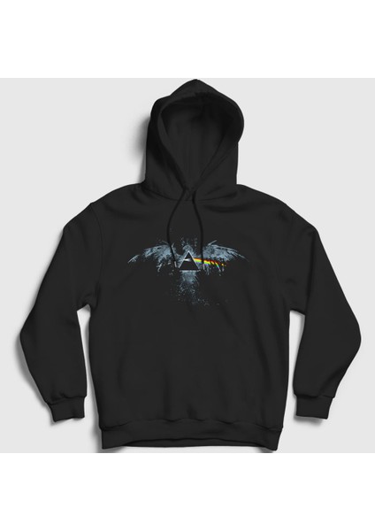 Unisex Siyah Eagle Pink Floyd Kapüşonlu Sweatshirt