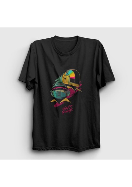 Unisex Siyah Helmets Daft Punk T-Shirt