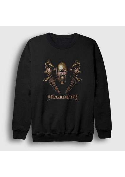 Unisex Siyah Iron Megadeth Sweatshirt