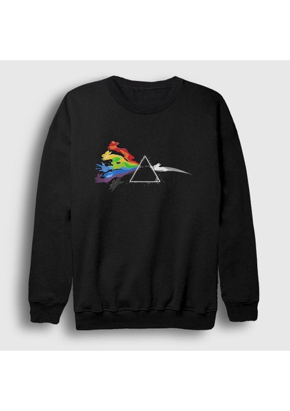 Unisex Siyah Rabbits Pink Floyd Sweatshirt