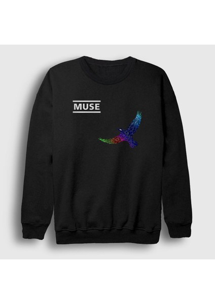 Unisex Siyah Resistance Bird Muse Sweatshirt