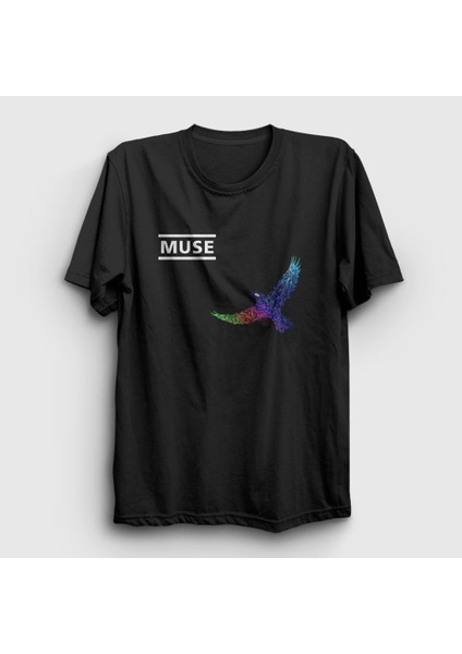 Unisex Siyah Resistance Bird Muse T-Shirt