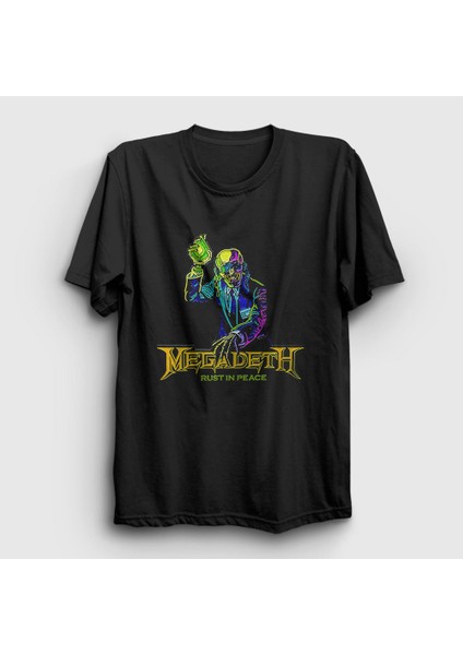 Unisex Siyah Rust In Peace Megadeth T-Shirt