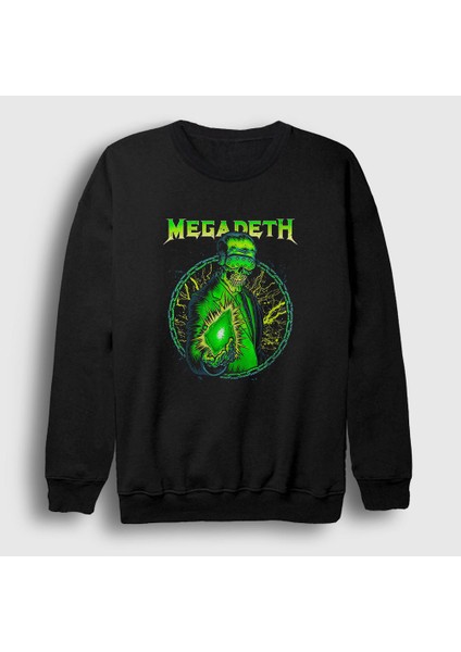 Unisex Siyah Shine Megadeth Sweatshirt