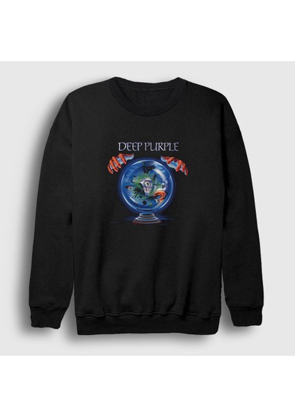 Unisex Siyah Slaves and Masters Deep Purple Sweatshirt
