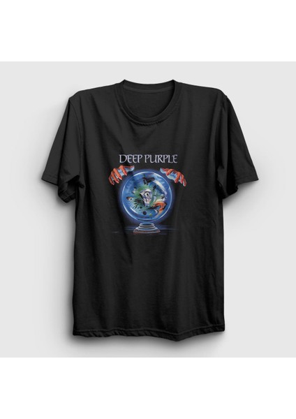 Unisex Siyah Slaves and Masters Deep Purple T-Shirt