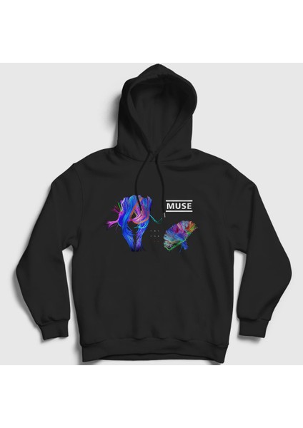Unisex Siyah The 2nd Law Muse Kapüşonlu Sweatshirt