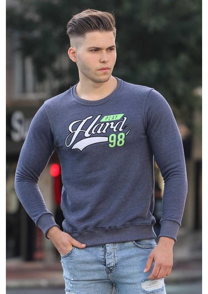 Madmext Baskılı Lacivert Sweatshirt 4375 fiyatları