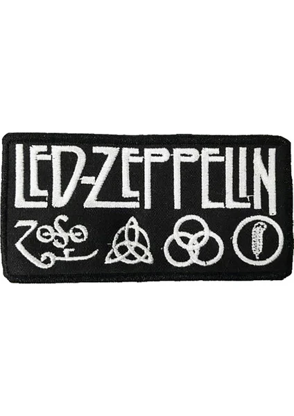 Metal Giyim LED Zeppelin Ufak Boy Patch Yama (Model3)