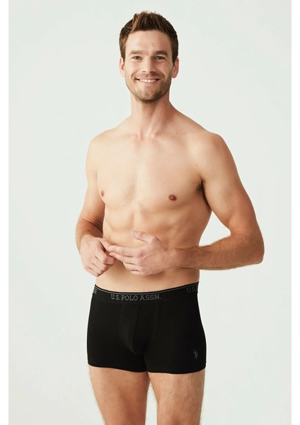U.S. Polo Assn. Erkek Siyah+Lacivert+Antrasit 3'lü Boxer 80097 modelleri