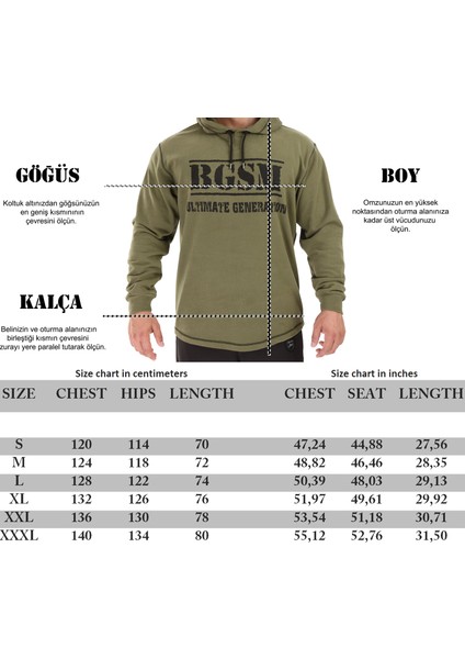 Erkek Sweatshirt Kışlık Oversize Kapşonlu Big Sam 4722