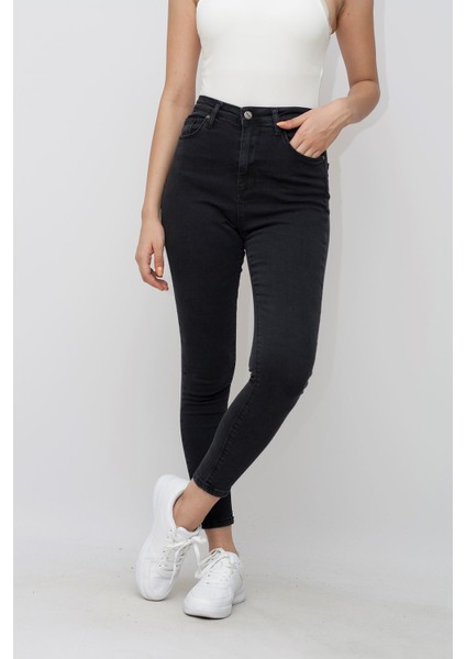 E952 Kadın Jean Pantolon Duman