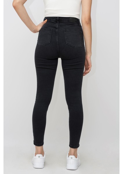 E952 Kadın Jean Pantolon Duman