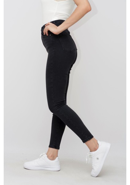 E952 Kadın Jean Pantolon Duman