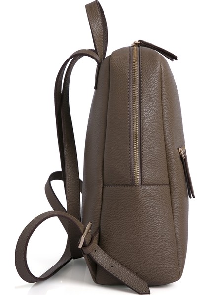 BYZ - 222 VİZON 34X30X12cm SUNİ DERİ BAYAN SIRT ÇANTASI modelleri