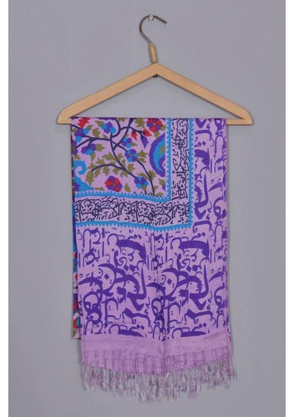 Desenli Kadın İpek Şal AB0331