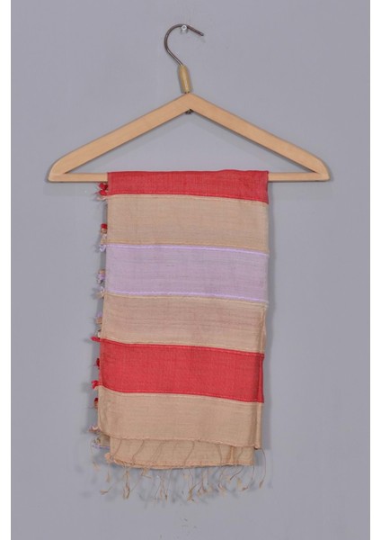 El Dokuması Kadın Ham İpek Şal CX0371