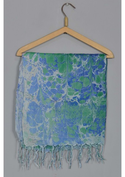 El Dokuması Ebruli Kadın İpek Şal HT0150