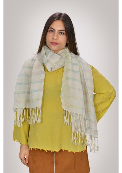 El Dokuması Kadın İpek Şal BŞ0017