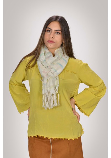 El Dokuması Kadın İpek Şal BŞ0017 fiyatları