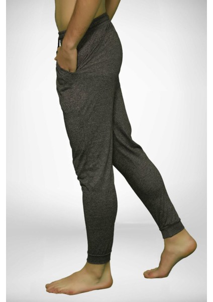 6004 Pamuklu Manşetli Erkek Pijama Altı Gri Melanj fiyatları