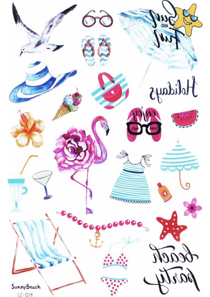 Flash Tattoos Plaj Geçici Dövme