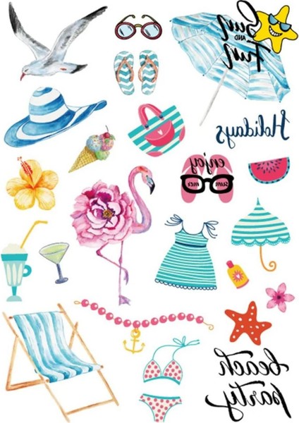 Flash Tattoos Plaj Geçici Dövme