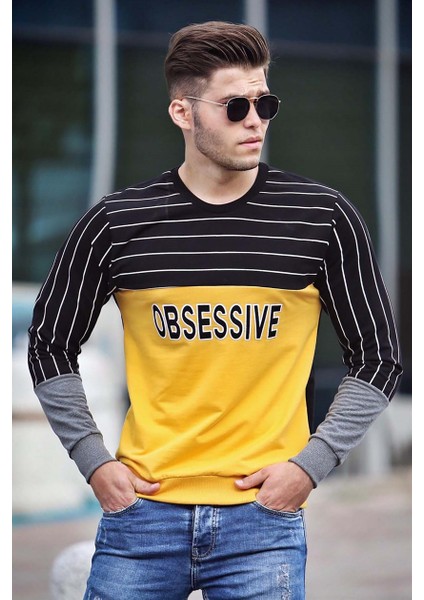Baskılı Sarı Sweatshirt 4184