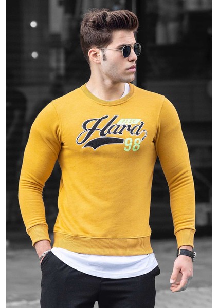 Baskılı Sarı Sweatshirt 4375